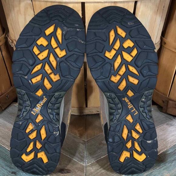 L.L. Bean Trail Model Tan Suede Mesh Waterproof Hiking Shoes Womens Size 10 - Picture 9 of 10